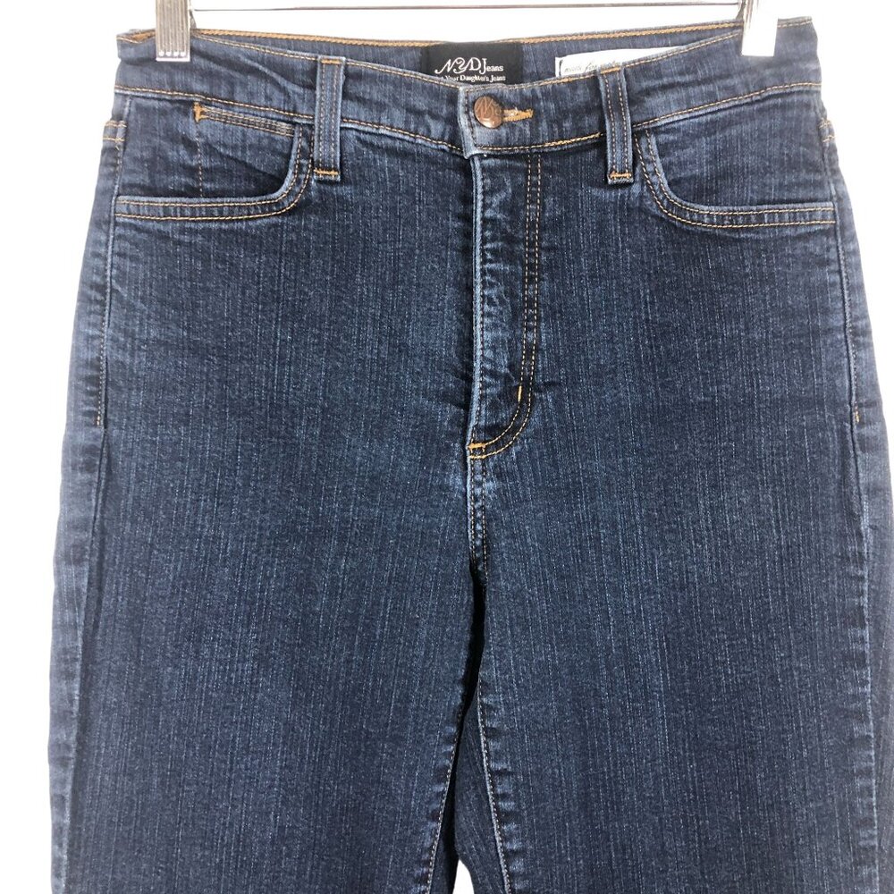 NYDJ Women's Bootcut Jeans 6 High Rise Dark Wash Stretch Denim Made in USA - Picture 2 of 11